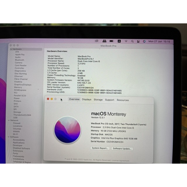 Macbook Pro 13 inch 2017 Core i5