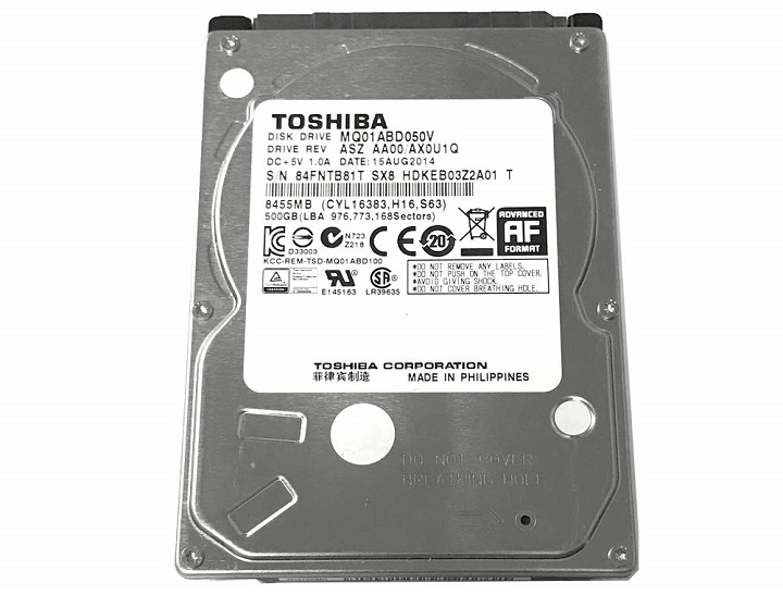 Ổ cứng HDD laptop Toshiba 500GB