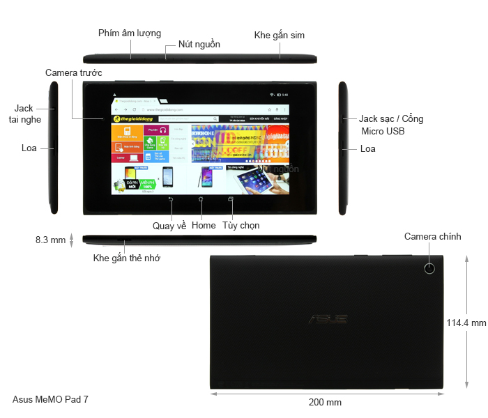 Asus Memo Pad 7 (K00R) 