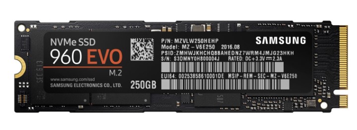 Ổ cứng SSD Samsung 960 EVO PCIe NVMe M.2 250GB 